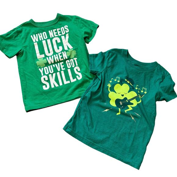 St Patrick's Day Tshirt Bundle- Size 4T - Picture 1 of 3